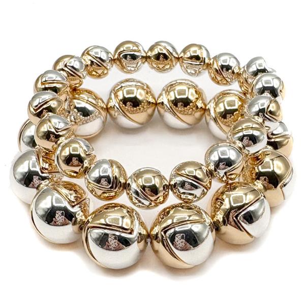 Metal Beaded Stackable Bracelet