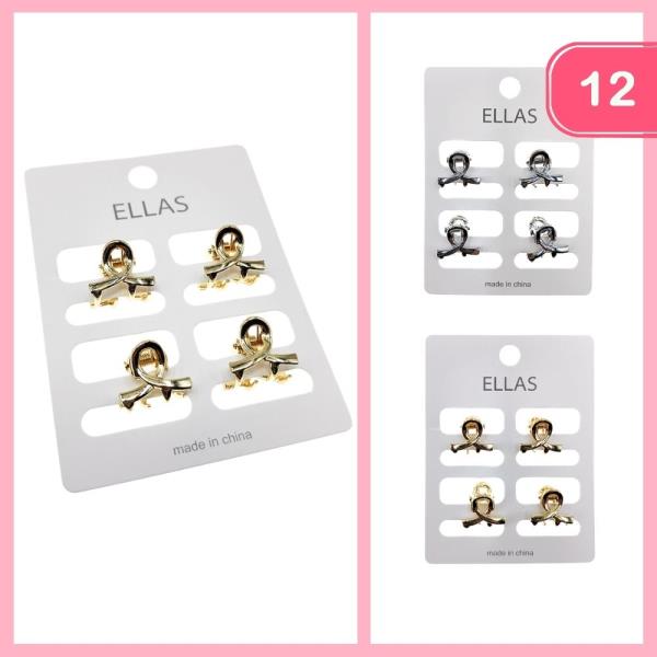 Mini Hair Claw Clips (12 Units)