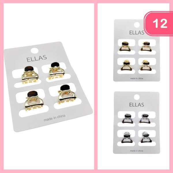 Mini Hair Claw Clips (12 Units)