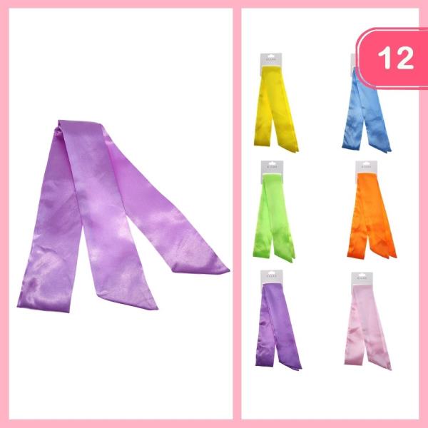 Silk Like Multi Use Hair Scarf (12 Units)