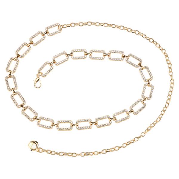 Metal Rectangle Link Chain Belt