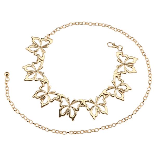 METAL BUTTERFLY LINK CHAIN BELT