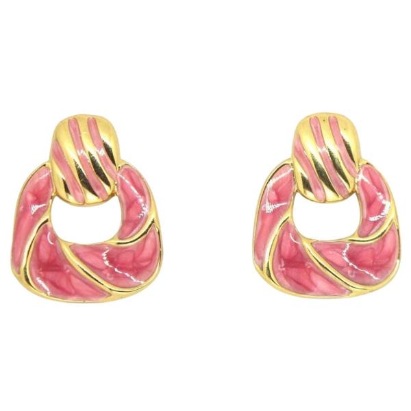 Stainless Steel Enamel Teardrop Stud Earring