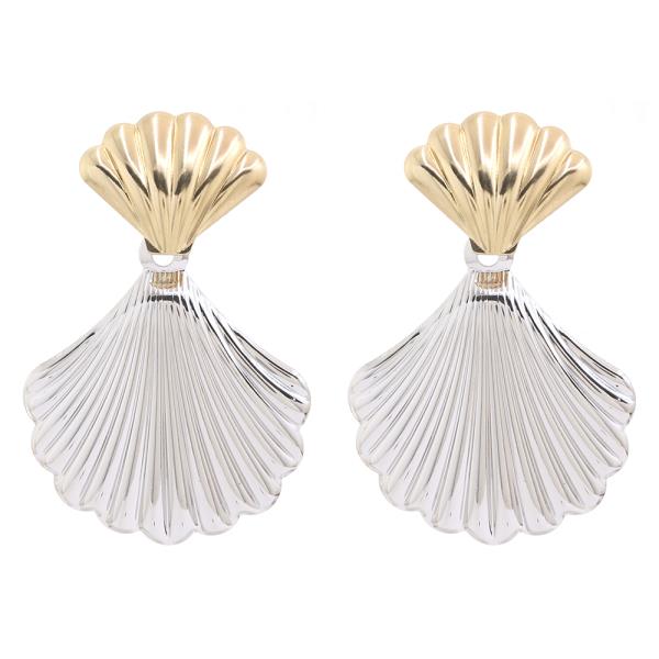 Sealife Scallop Shell Dangle Earring