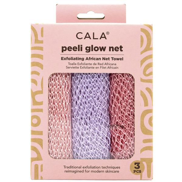 CALA 3PC PEELI GLOW EXFOLIATING NET TOWEL SET