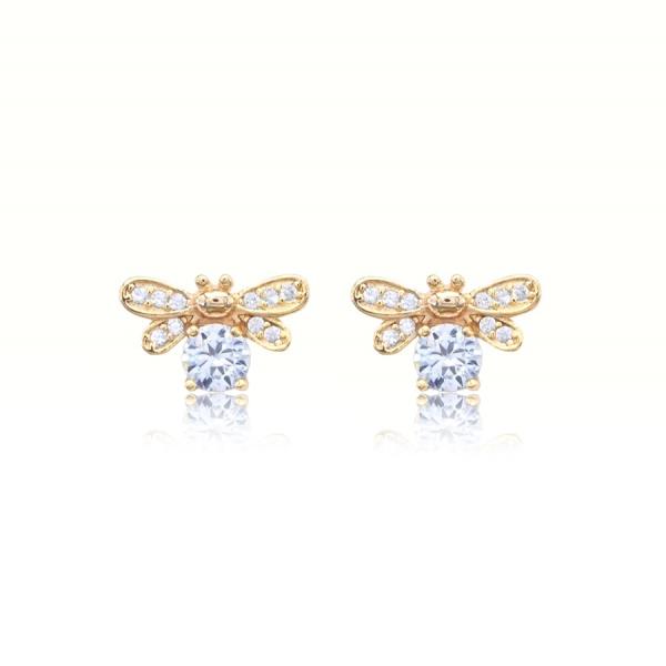 CZ Bee Earrings