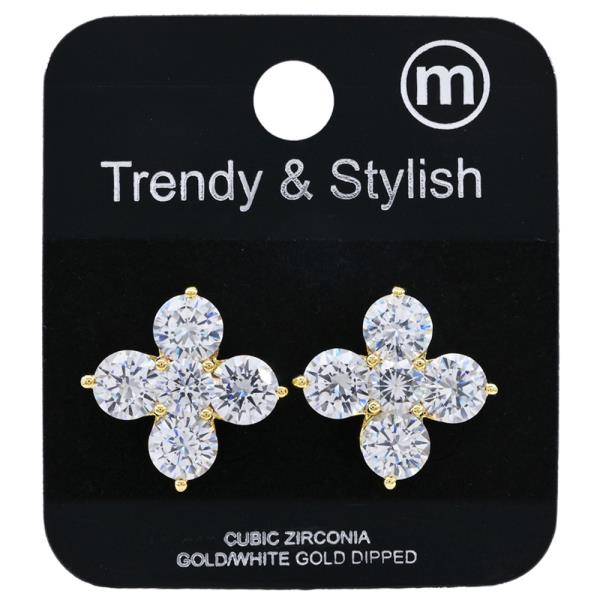 CZ POST EARRING