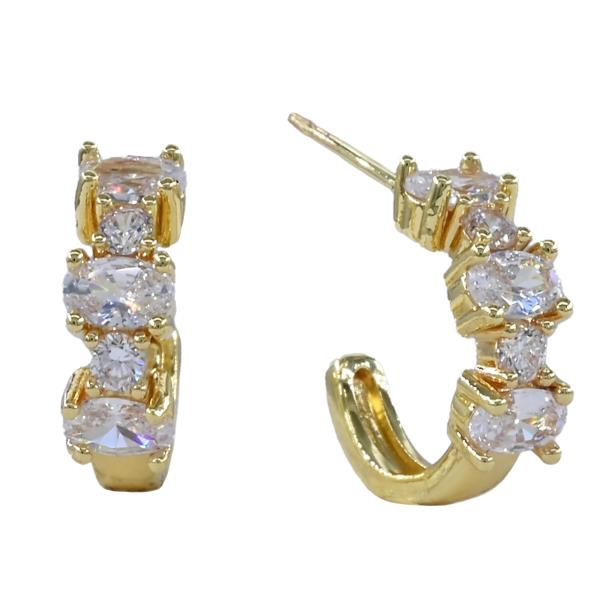 CZ HOOP EARRING