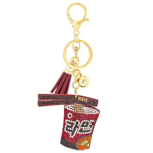 RHINESTONE RAMEN KEYCHAIN