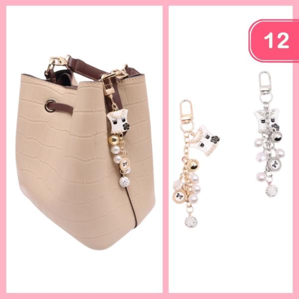 Pearl Chain Shirt Bag Charm (12 Units)