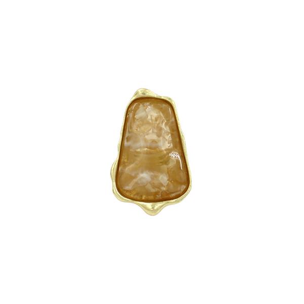 Resin Stone Oval Statement Ring