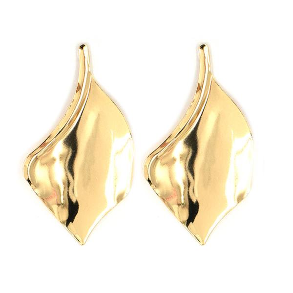 Metal Organic Wave Drop Earring
