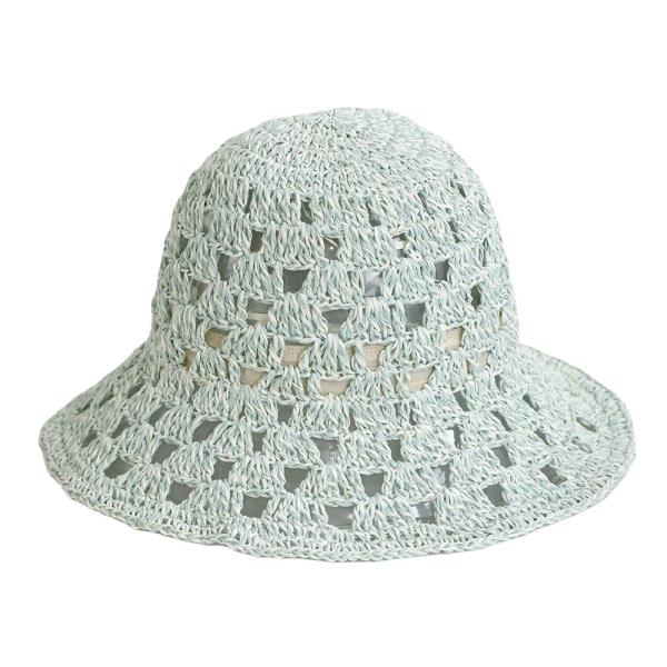 CROCHET OPEN KNIT BUCKET HAT