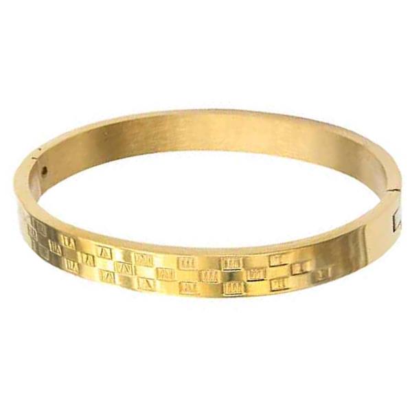 18K Gold Plated Stainless Steel Bangle Bracelet