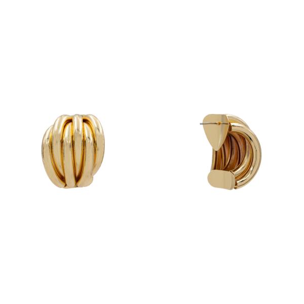 STEEL PIPE SEMI HOOP EARRING