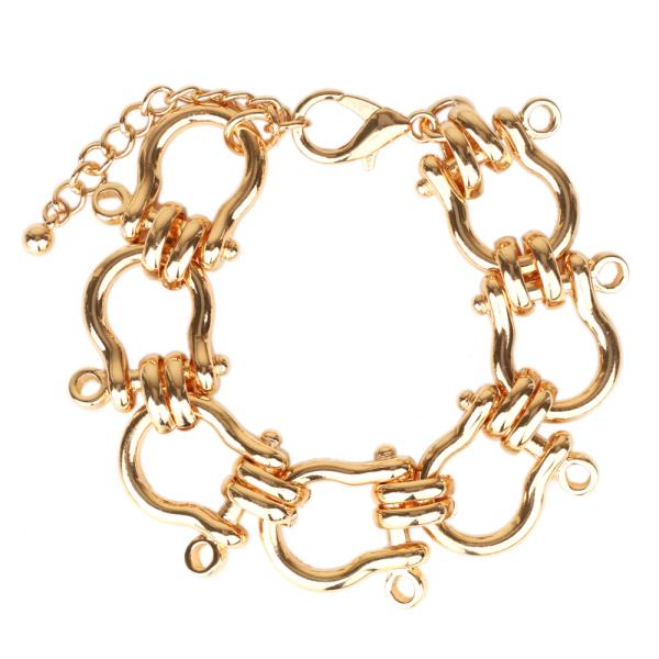 Metal Horsebit Link Bracelet