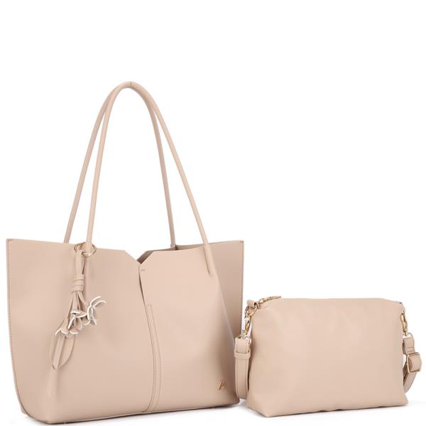 2IN1 Flower Tassel Tote Bag W Crossbody Set