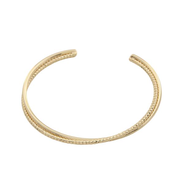 SODAJO Double Cuff Bangle Gold Dipped Bracelet
