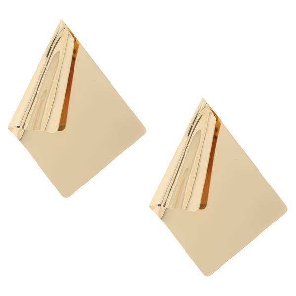 SODAJO Folded Shape Design Gold Dipped Earring