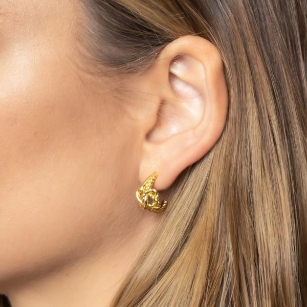 14K GOLD WHITE GOLD DIPPED POST EARRING