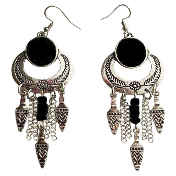 Western Stone Dream Catcher Dangle Earring