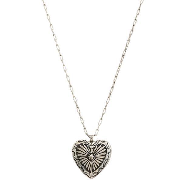 WESTERN HEART CONCHO NECKLACE