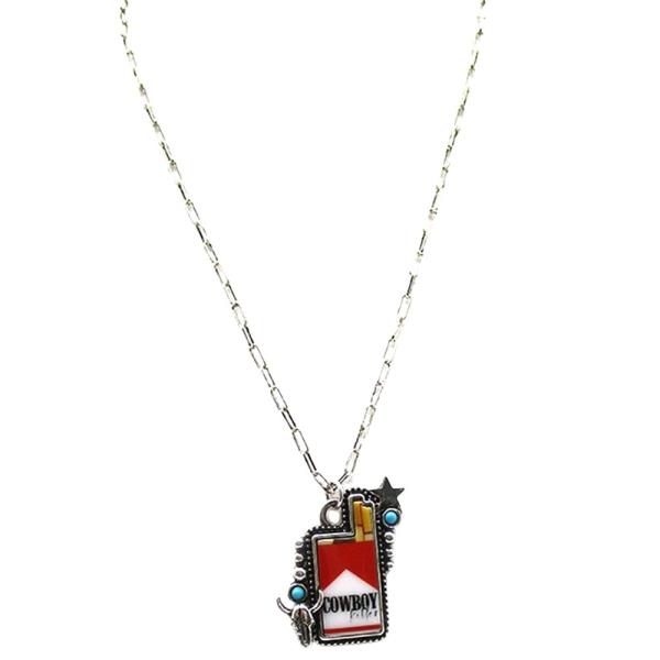 Western Red Cigarette Necklace