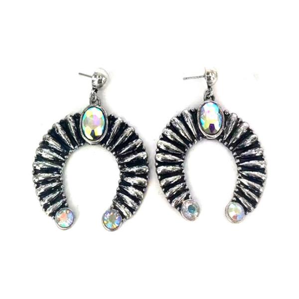 Western Squash Blossom Concho Earring