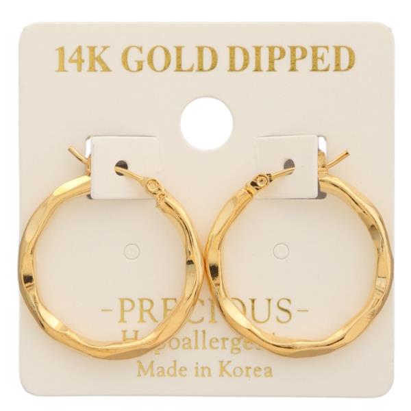 14K Gold Dipped Hoop Earring