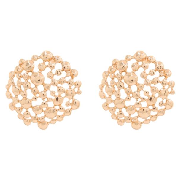 SDJ Metal Statement Round Post Earring