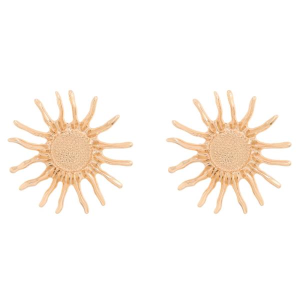 SDJ Metal Sun Post Earring