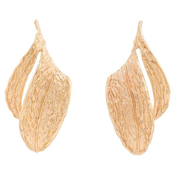 SDJ Metal Leaf Statement Drop Earring
