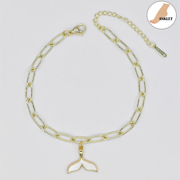 MERMAID TAIL PENDANT/ S.STEEL CLIP CHAIN ANKLET