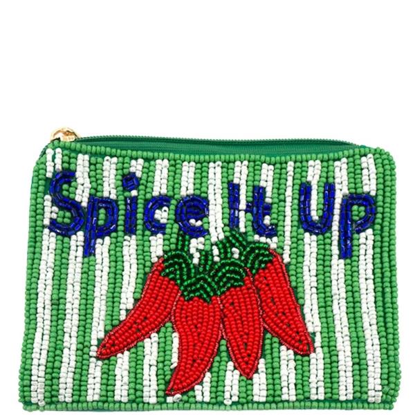 Seed Bead Spice Coin Bag