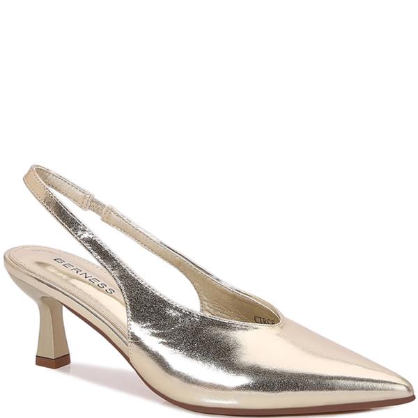 V CUT LOW HEEL SIMPLE SLING BACK