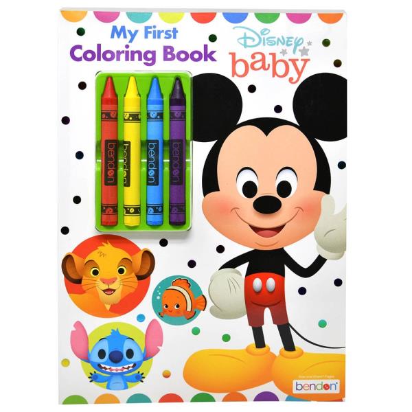 DISNEY Baby My First Coloring Book And Crayons