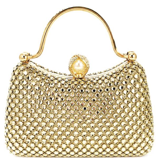 Texture Design Handle Evening Clutch Bag
