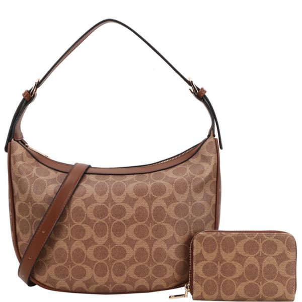 Monogram Zipper Pouch Shoulder Bag