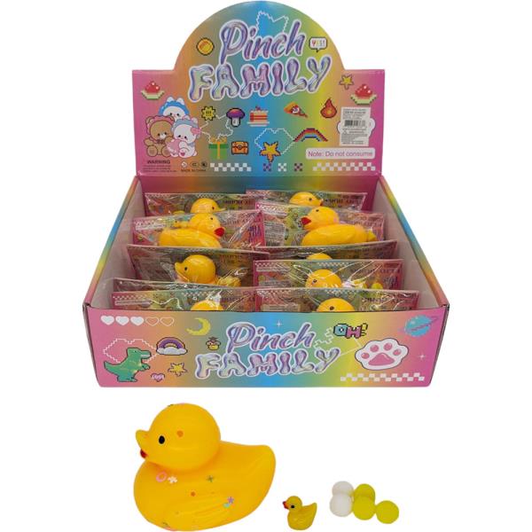 Pinch Family Rubber Duck Squishy Toy (12 Units)