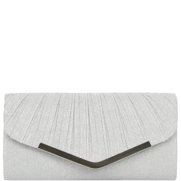 Metal Bar Envelope Clutch Evening Bag