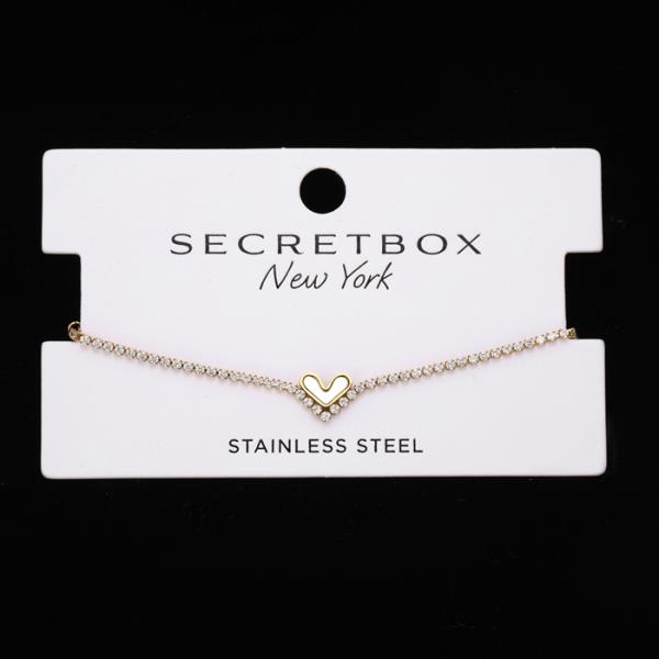 SECRET BOX Stainless Steel Heart Shell Bracelet