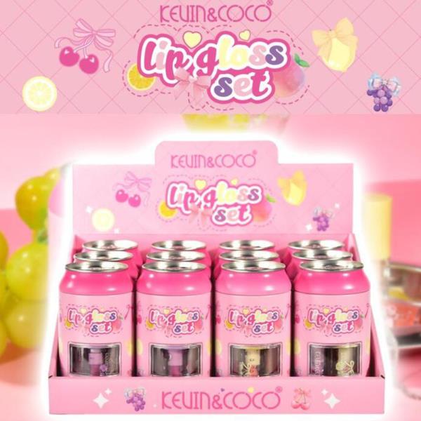 KEVIN AND COCO LIPGLOSS SET (12 UNITS)