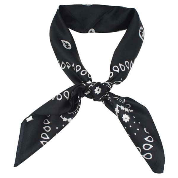Bordered Paisley Bandana Print Scarf