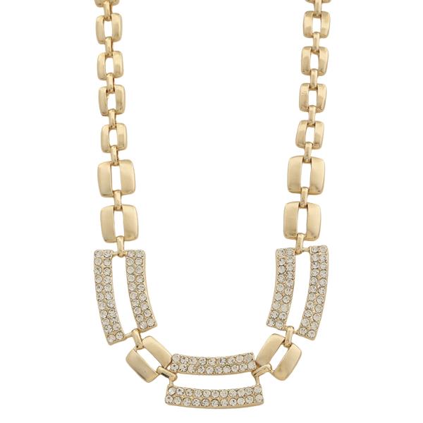 SDJ Geometric Embellished Statement Necklace