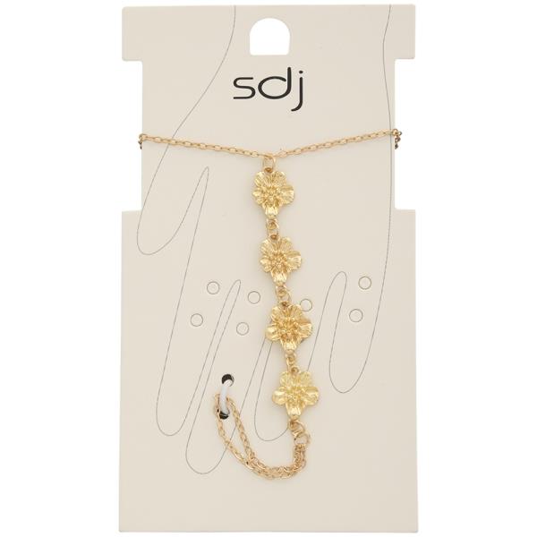 SDJ Camellia Petals Hand Chain Bracelet