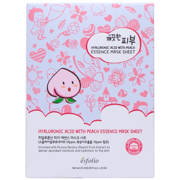 Hyaluronic Acid With Peach Mask Sheet 10PC