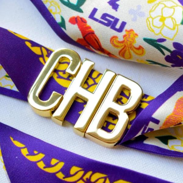 Metal Initial Scarf Ring