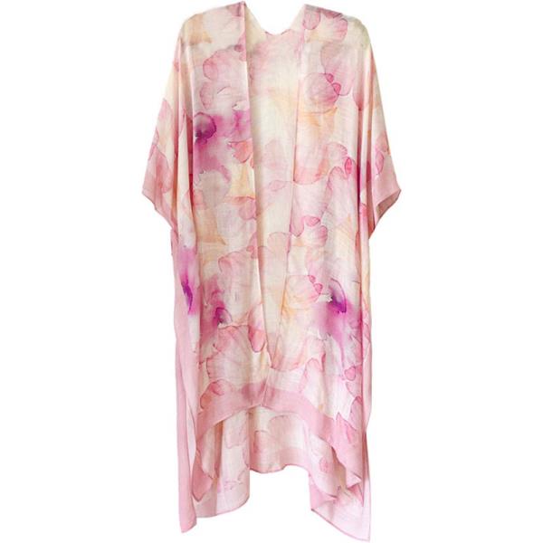 Floral Print Lightweight Open Front Kimono