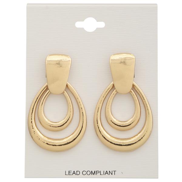 Teardrop Layer Doorknocker Design Earring