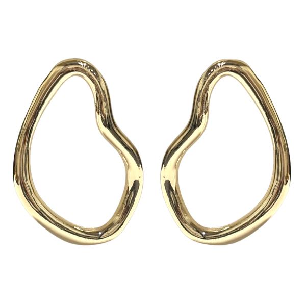 Metal Abstract Stud Earring